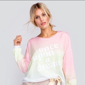 NWT Wildfox Ombre Raw Hem Sweatshirt sz Small